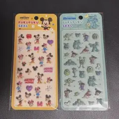 モンスターズインク ミッキー&ミニー　ぷくぷくシール 2枚セット ディズニー