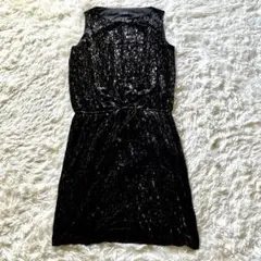 【極美品】ダニエルエシュテル ワンピース 黒 M 膝丈 結婚式 パーティー 夏