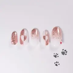 ギラギラハートネイル