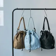 LE CERCLE par rope' 中綿巾着型ショルダー　アンベロサック軽量