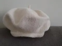 ウール ホワイト ベレー帽
