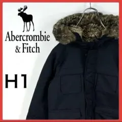 送料無料！ アバクロフィッチ ブラック ファー付き ダウン ブルゾン パーカー