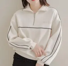 CHICO ハーフジップスウェット