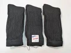 【新品】RAILROAD SOCK クルーソックス 3足セット ブラック A
