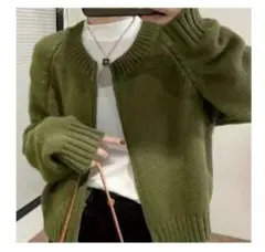 ジップニットカーディガン