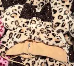 ディズニー ヒョウ柄ファンキャップ　茶色
