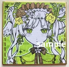 魔法少女ノ魔女裁判 まのさば 遠野ハンナ 手描きイラスト 色紙 ファンアート