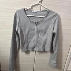 GU リブダブルジップカーディガンQ M