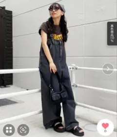 RODEO CROWNS WIDE BOWL ブラックサロペット