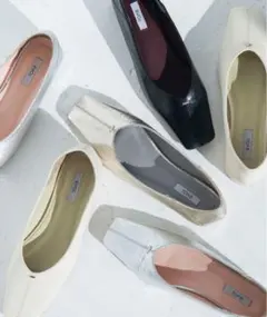 【23.5cm】EVOL | Vカットスクエアパンプス