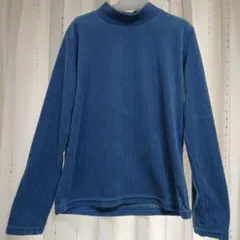 ユニクロ フリースハイネックシャツ 水色 150