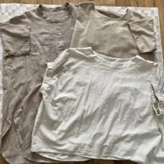 sm2 サマンサモスモス 綿麻 半袖ワンピ半袖ブラウス合計3枚まとめ売りフリー