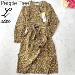 【新品】People Tree フラワー柄ラップワンピース 定価17,600円のサムネイル