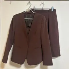 【美品】 ザスーツカンパニー レディーススーツ オフィスカジュアル ブラウン