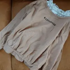 branshes ブランシェス コンバース 襟レースロゴトレーナー