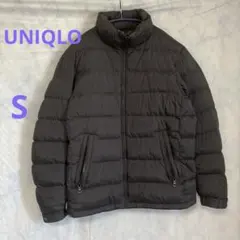 【ユニクロ】暖かメンズジャケット(S)ダウン フェザー混 ジェンダーレス 黒
