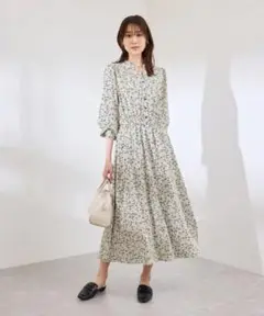 新品 ROPÉ PICNIC 小花柄スキッパーロングワンピース サイズ 38