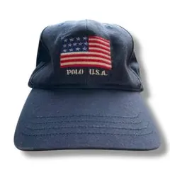 ポロバイラルフローレン USA flag 6パネルキャップ 90s 星条旗