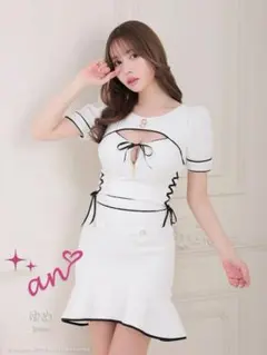 AOC3652＊スピンドルリボンワッフル生地セットアップwhbkM