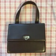 アニエス・ベー　ブラウン　小さめハンドバッグ　日本製