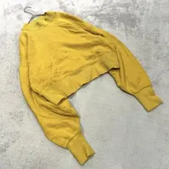 【ジョンブル】（F）クロップド丈ロングスリーブスウェット イエロー