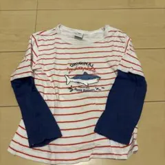 シャークプリント 長袖カットソー　ロンT 86cm【プチバトー】