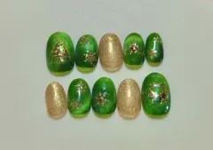 クリスマスデザイン ネイルチップ 10個セット