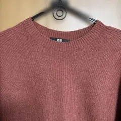 UNIQLO長袖ニットワンピースＭサイズ ワインレッド