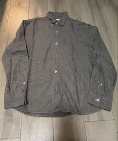 ZARA ブラウン系チェック 長袖シャツ