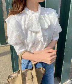 NICE CLAUP 2wayボウタイブラウス