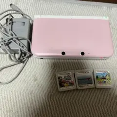Nintendo 3DS LL ピンク 本体 ACアダプタ ソフト3本付