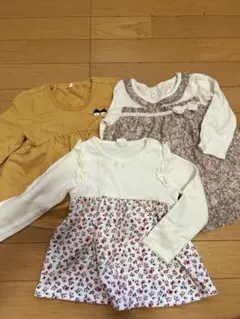 長袖トップス3点セット チュニック 90