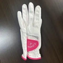 ゴルフ用 レディース グローブ ホワイト/ピンク