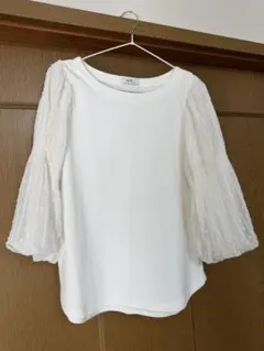 美品 アース 七分袖 シフォン ブラウス オフィスカジュアル