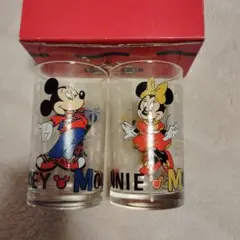 90年代　ミッキー ミニー グラス 2個セット
