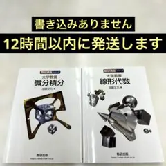 【目次あり】 大学教養 微分積分 線形代数 数研講座 2冊セットのサムネイル