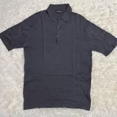 【美品】ジョンスメドレー 半袖 ポロシャツ ニット ニットポロ Lサイズ グレーのサムネイル