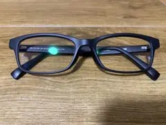マットブラック 四角形フレーム メガネ　JINS
