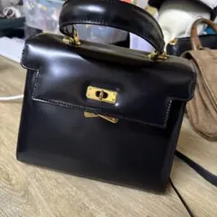 【極美品】 ミラショーン ハンドバッグ 2way ターンロック フォーマル 黒