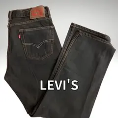 LEVI'S ブラック ストレートジーンズ 黒染め