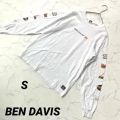 【ベンデイビス】袖プリントロゴロンT 長袖Tシャツ 袖ロゴ ロゴ入り シンプル
