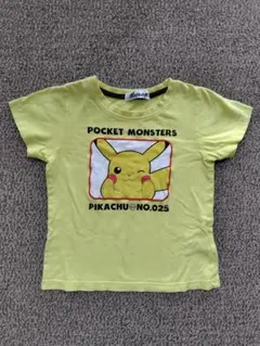 ポケモン ピカチュウ 総柄 Tシャツ イエロー キッズ 半袖のサムネイル