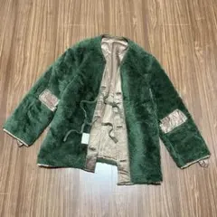 実物ビンテージ70sギリシャ軍ボアジャケット古着ライナージャケット深緑メンズML