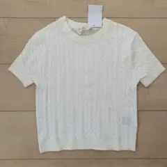 H&M 半袖ケーブルニット