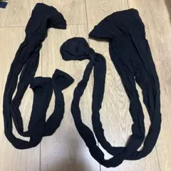 ブラック タイツ 使用感あり 黒2点