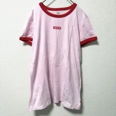 リーバイス Tシャツ ピンク M ワンポイント 薄手 シンプルのサムネイル