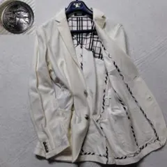 極美品　バーバリーブラックレーベル　テーラードジャケット　銀ボタン　ノバチェック