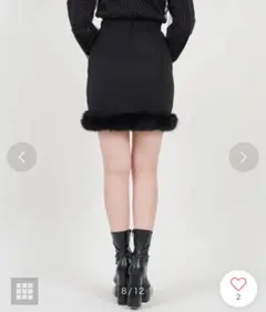 Royal Party ファー付き黒スカートのサムネイル