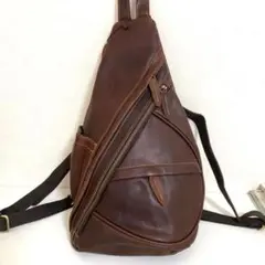 ❣️ALZUNI レザーワンショルダーバック ターコイズコンチョ 茶系