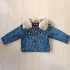 ファー付きデニムジャケット